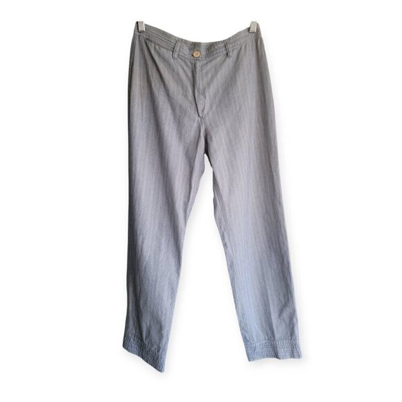 Designer Lightweight Neutral Grey Dries Van Noten Cotton Trousers 26 - Picture 2 of 10